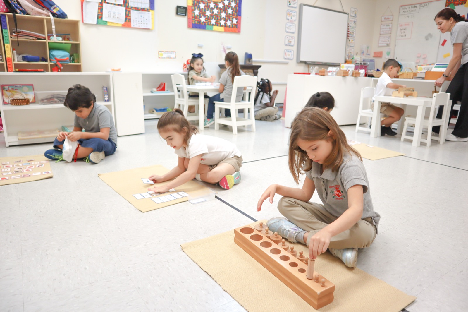 A second wide view of a classroom at work