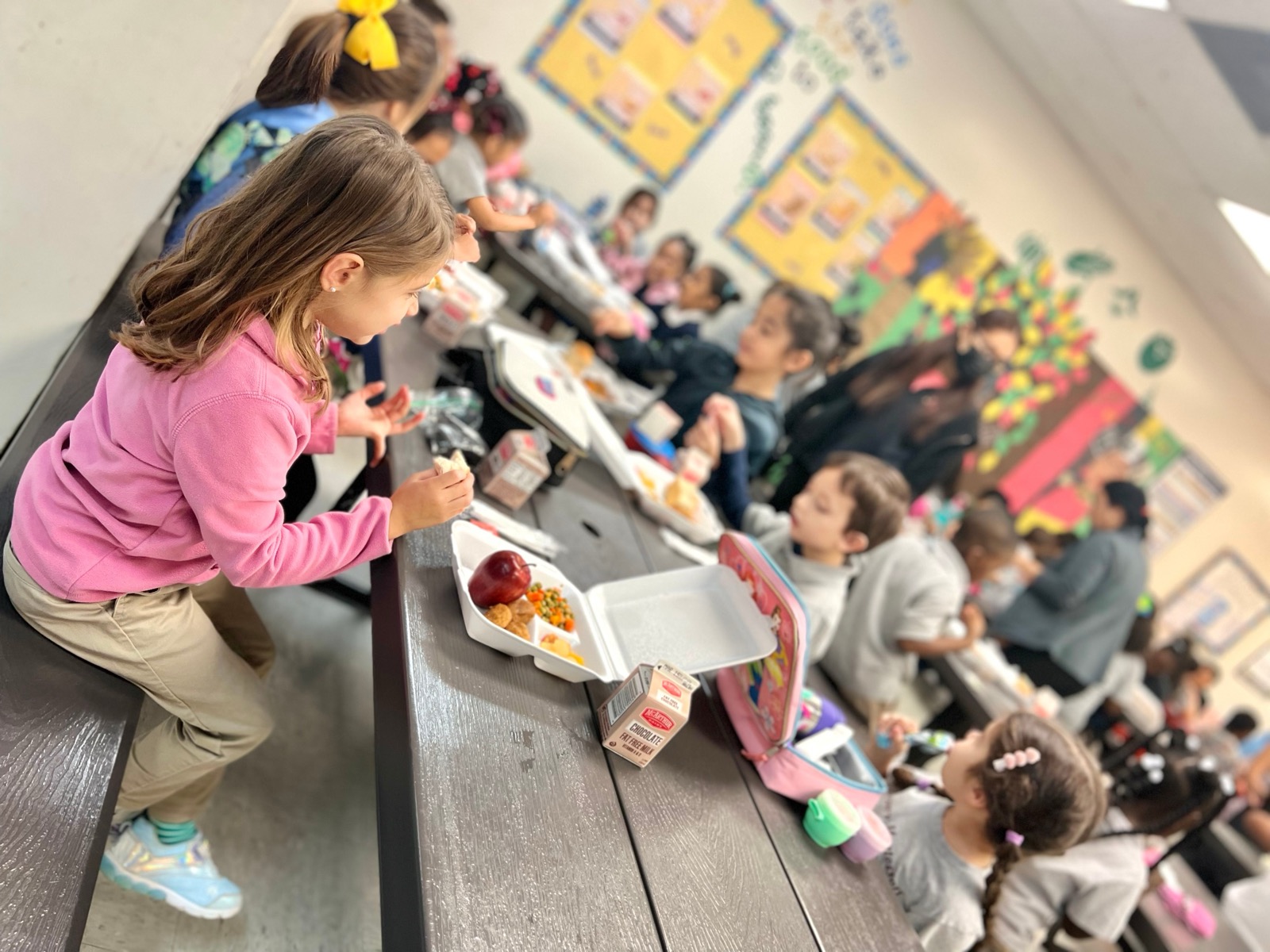 Lunch in the cafeteria